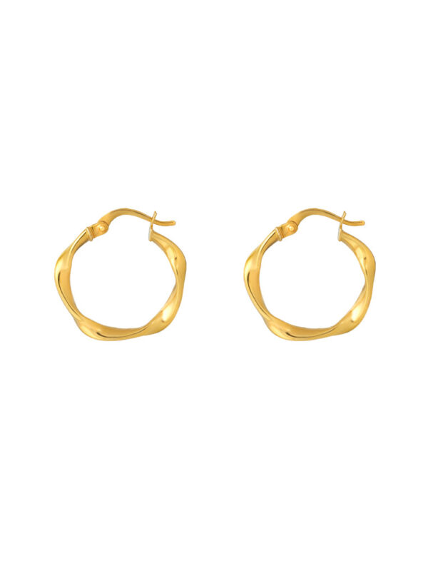 TOMEI Lusso Italia Loop Earrings, Yellow Gold 916