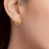 TOMEI Lusso Italia Loop Earrings, Yellow Gold 916