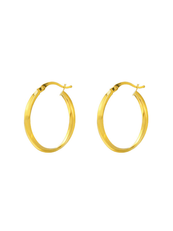 TOMEI Lusso Italia Loop Earrings, Yellow Gold 916