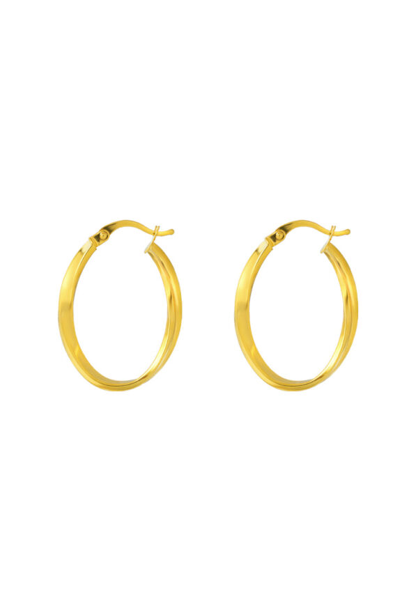 TOMEI Lusso Italia Loop Earrings, Yellow Gold 916
