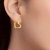 TOMEI Lusso Italia Heart Loop Earrings, Yellow Gold 916