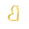 TOMEI Lusso Italia Heart Loop Earrings, Yellow Gold 916