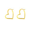 TOMEI Lusso Italia Heart Loop Earrings, Yellow Gold 916