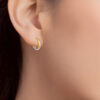 TOMEI Lusso Italia Loop Earrings, Yellow Gold 916