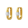 TOMEI Dual-Tone Hoop Earrings, Yellow Gold 916