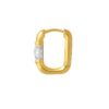 TOMEI Dual-Tone Hoop Earrings, Yellow Gold 916