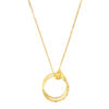 TOMEI Dwi-Knotted Circles Necklace, Yellow Gold 916