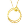 TOMEI Dwi-Knotted Circles Necklace, Yellow Gold 916