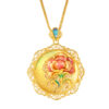 TOMEI Antique Gold Series Flower Necklace, Yellow Gold 999