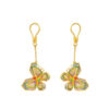 TOMEI Antique Gold Series Butterfly Earrings, Yellow Gold 999
