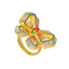 TOMEI Antique Gold Series Butterfly Ring, Yellow Gold 999