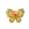 TOMEI Antique Gold Series Butterfly Ring, Yellow Gold 999
