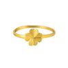 TOMEI Four-Leaves Flower Ring, Yellow Gold 916