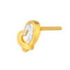TOMEI Dual-Tone Heart Shape Earrings, Yellow Gold 916