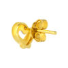 TOMEI Dual-Tone Heart Shape Earrings, Yellow Gold 916