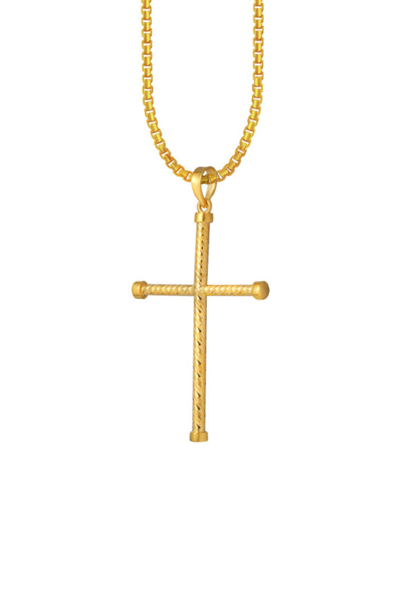 TOMEI Cross Pendant, Yellow Gold 916
