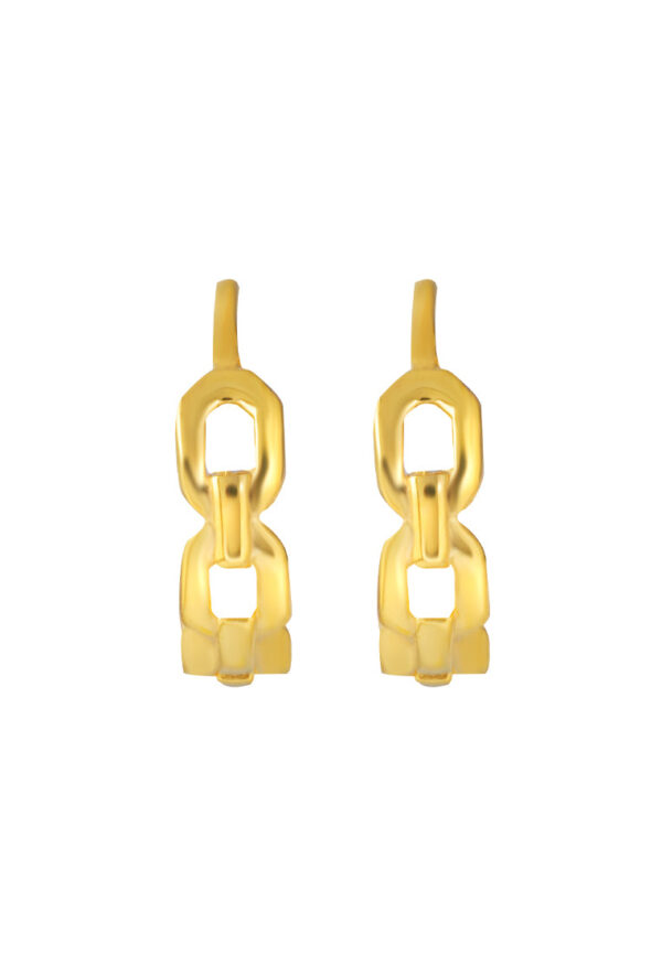 TOMEI Lusso Italia Loop Earrings, Yellow Gold 916