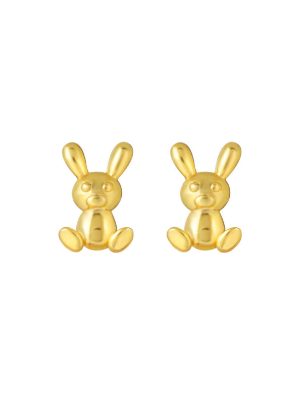 TOMEI Lusso Italia Rabbit Earrings, Yellow Gold 916
