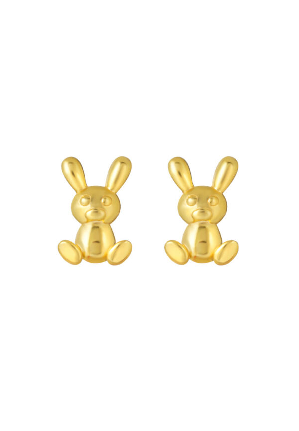 TOMEI Lusso Italia Rabbit Earrings, Yellow Gold 916