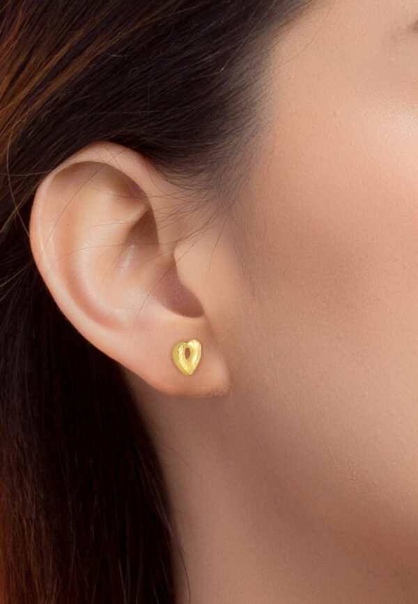 TOMEI Lusso Italia Heart Earrings, Yellow Gold 916