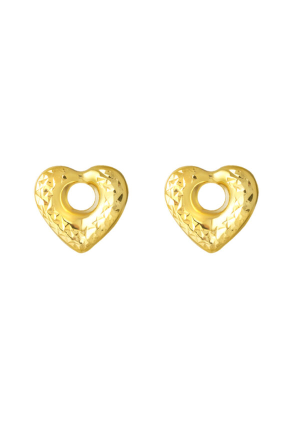 TOMEI Lusso Italia Heart Earrings, Yellow Gold 916