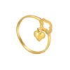 TOMEI Clovery Heart Ring, Yellow Gold 916