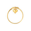 TOMEI Clovery Heart Ring, Yellow Gold 916