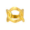 TOMEI Bold Interlace Ring, Yellow Gold 916
