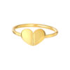 TOMEI Exciting Heart Ring, Yellow Gold 916