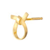 TOMEI Knot Stripe Earrings, Yellow Gold 916
