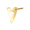 TOMEI Love Stripe Earrings, Yellow Gold 916