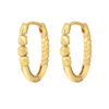 TOMEI Lusso Italia Bead & Twist Loop Earrings, Yellow Gold 916