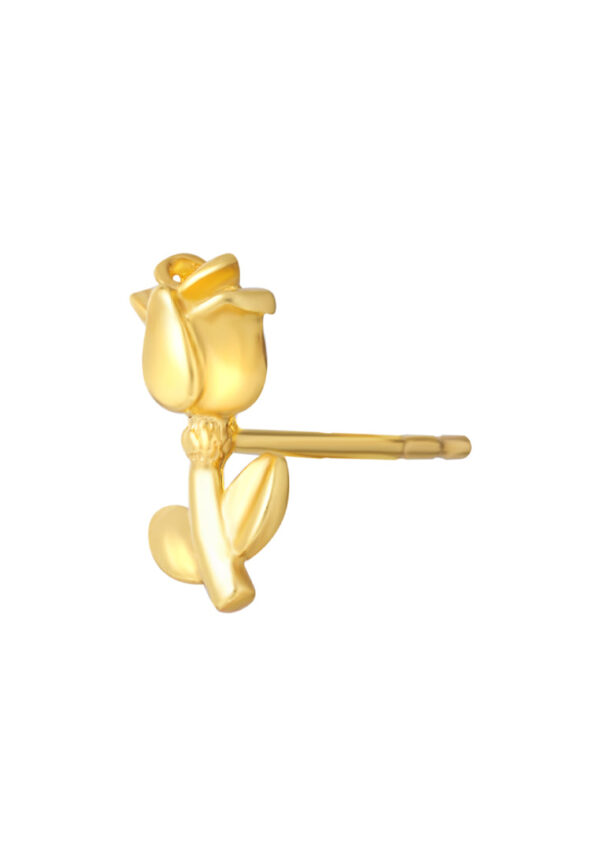 TOMEI Lusso Italia Rose Bud Earrings, Yellow Gold 916