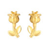 TOMEI Lusso Italia Rose Bud Earrings, Yellow Gold 916