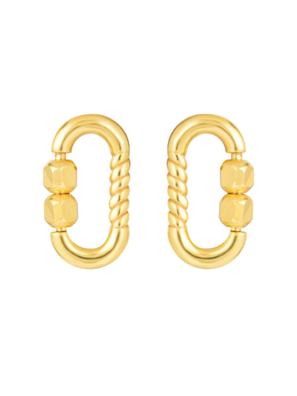 TOMEI Lusso Italia Long Loop Earrings With Beads, Yellow Gold 916