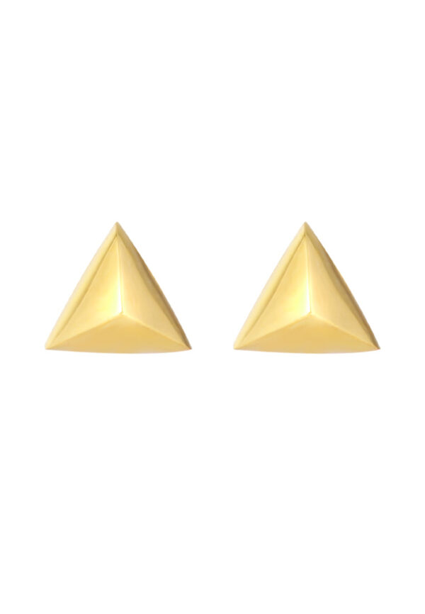 TOMEI Lusso Italia Pyramid Earrings, Yellow Gold 916