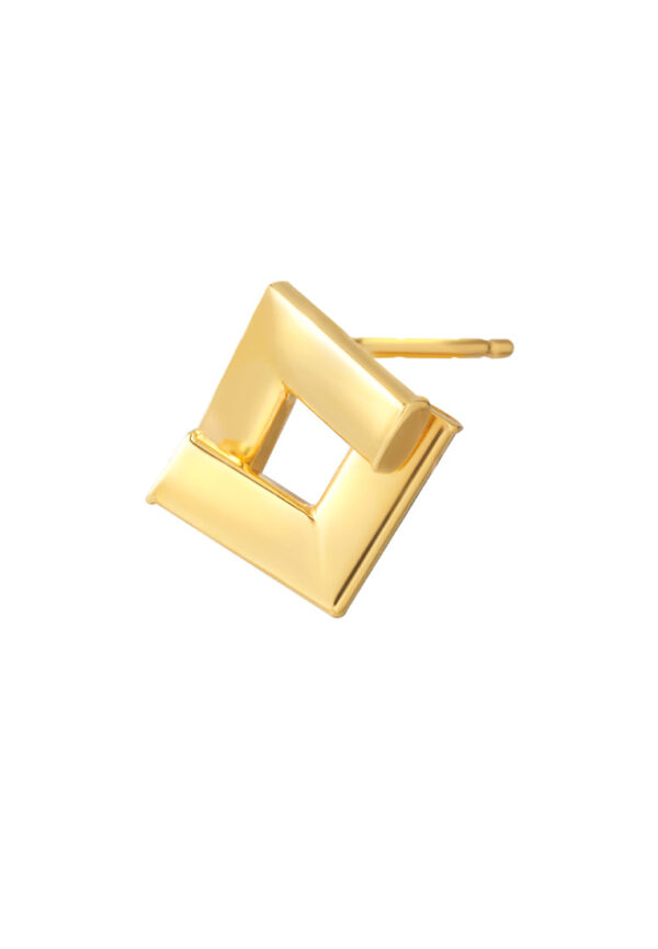 TOMEI Lusso Italia Rhombus Shaped Earrings, Yellow Gold 916