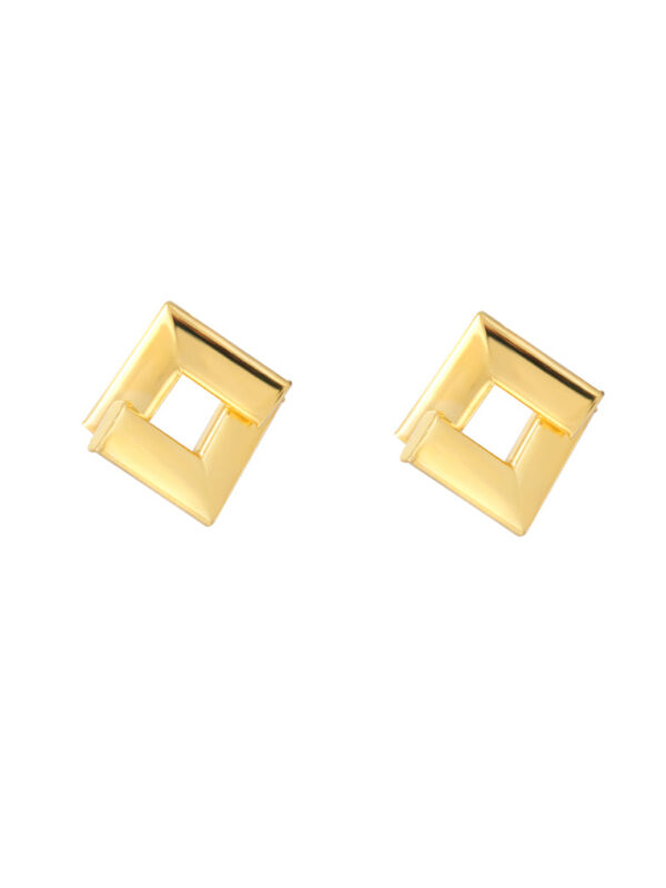 TOMEI Lusso Italia Rhombus Shaped Earrings, Yellow Gold 916