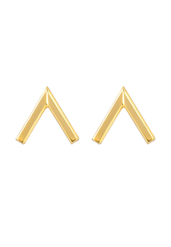TOMEI Lusso Italia V Shaped Earrings, Yellow Gold 916