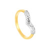 TOMEI Dual-Tone V Trending Ring, Yellow Gold 916