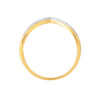 TOMEI Dual-Tone Layered V Ring, Yellow Gold 916