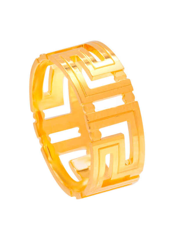 TOMEI Meander Style Ring, Yellow Gold 916