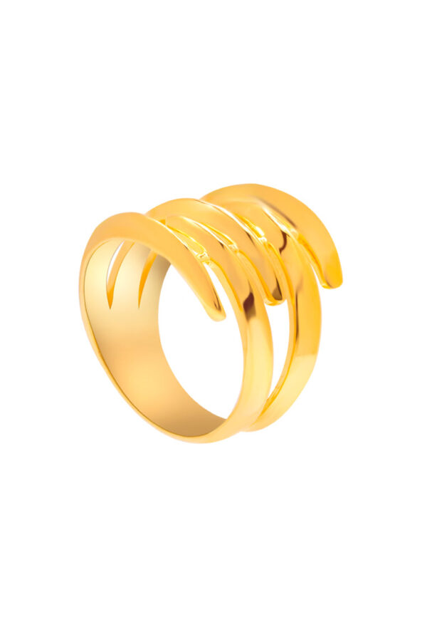 TOMEI Lusso Italia Classic Layered Ring, Yellow Gold 916