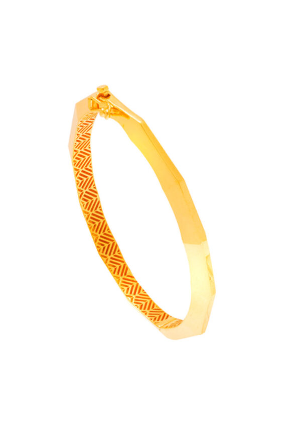 TOMEI Lusso Italia Geometric Bangle, Yellow Gold 916