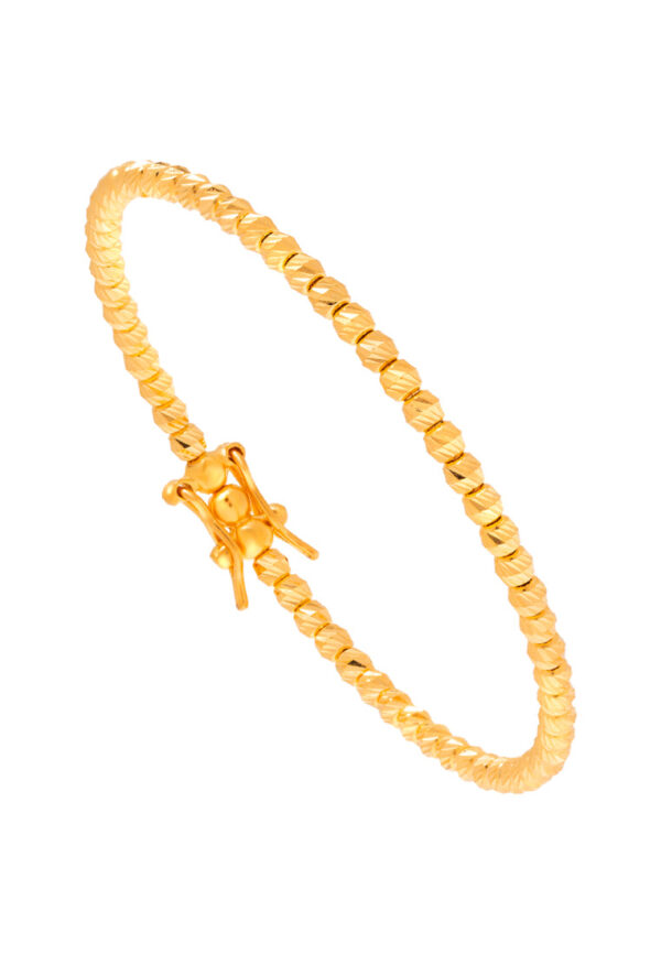 TOMEI Kids Beads Bangle, Yellow Gold 916