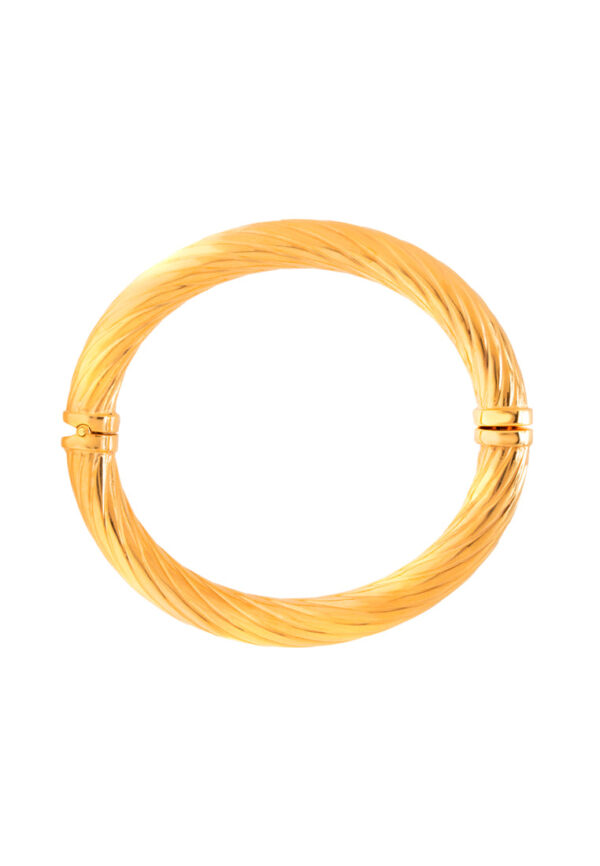 TOMEI Lusso Italia Twisted Bangle, Yellow Gold 916