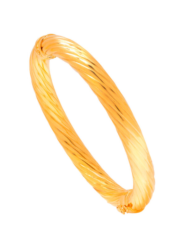 TOMEI Lusso Italia Twisted Bangle, Yellow Gold 916