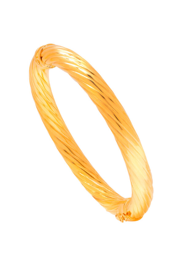 TOMEI Lusso Italia Twisted Bangle, Yellow Gold 916
