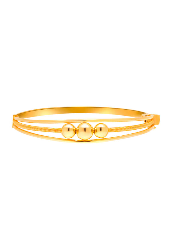 TOMEI Lusso Italia Triple Balls Bangle, Yellow Gold 916