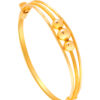 TOMEI Lusso Italia Triple Balls Bangle, Yellow Gold 916